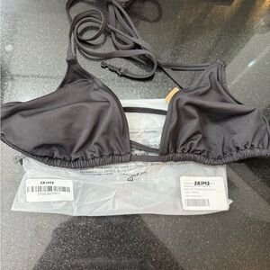 SKIMS Onyx Triangle Bikini Top XL